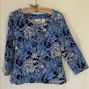 Liz Claiborne 3/4 sleeve knit pullover top